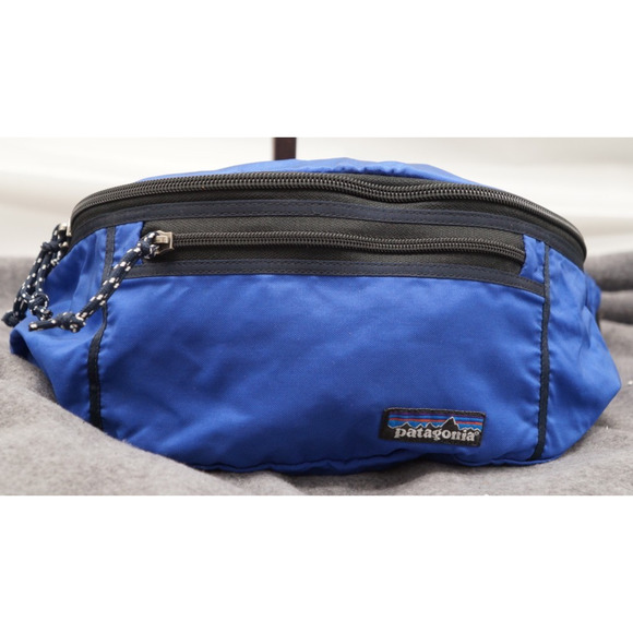 Vintage Patagonia Fanny Pack Large Size Blue Travel Camping RARE - Picture 1 of 11